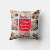 メリークリスマスおばあちゃん8フォトファミリーコラージュ クッション (裏面)