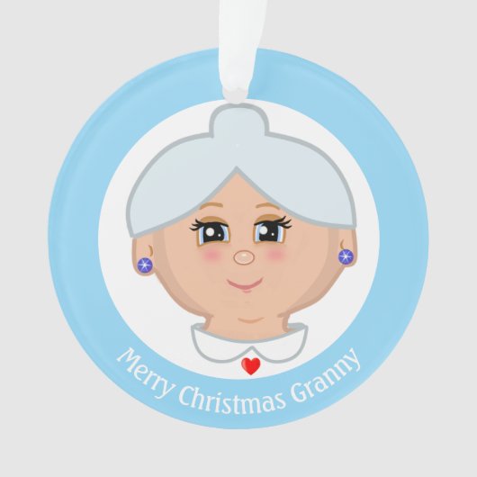 メリークリスマスおばあちゃん オーナメント (正面)