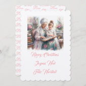 メリークリスマスおばあちゃん 招待状 (正面/裏面)