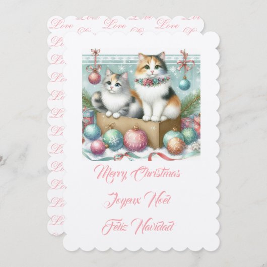 メリークリスマスおばあちゃん 招待状 (正面/裏面)