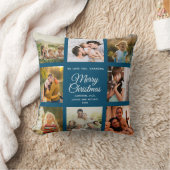 メリークリスマスおばあちゃんInstagramフォトコラージュ クッション (ブランケット)