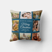 メリークリスマスおばあちゃんInstagramフォトコラージュ クッション (裏面)