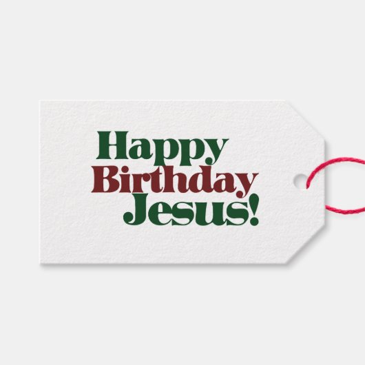 メリークリスマスおめでとうイエス様 ギフトタグ (正面(横))