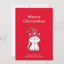 メリークリスマスおもしろいかわいいクリスマス猫 シーズンカード