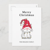 メリークリスマスおもしろいかわいいクリスマス猫 シーズンポストカード (正面/裏面)