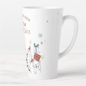 メリークリスマスおもしろいかわいい動物パーソナライズされたたち カフェラテマグ (右)