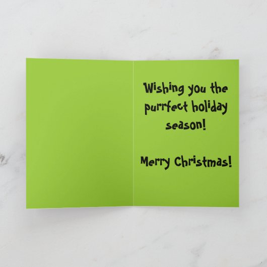 メリークリスマスおもしろいな猫の挨拶状 シーズンカード (内部)