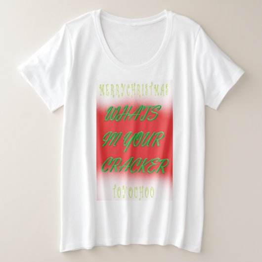 メリークリスマスおもしろいのジョーク3色 プラスサイズTシャツ (デザイン正面)