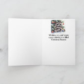 メリークリスマスおもしろいアライグマ カード (内部)