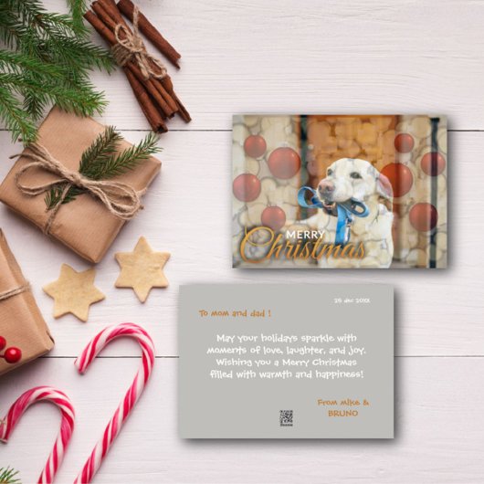 メリークリスマスおもしろいオーナメントホリデーカード シーズンカード