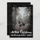 メリークリスマスおもしろいクッキーモダン家族の写真 シーズンカード (正面/裏面)