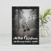 メリークリスマスおもしろいクッキーモダン家族の写真 シーズンカード (スタンド正面)