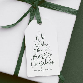 メリークリスマスおもしろいグリーンパーソナライズされた休日 ギフトタグ