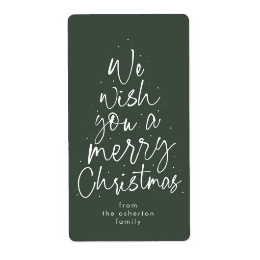 メリークリスマスおもしろいグリーンホリデーギフト ラベル (正面)