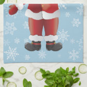 メリークリスマスおもしろいサンタクロース漫画 キッチンタオル (折り畳み)