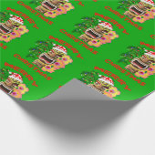 メリークリスマスおもしろいサンタティキ ラッピングペーパー (角)