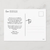 メリークリスマスおもしろいシンプルスクリプトの写真1枚 シーズンポストカード (裏面)