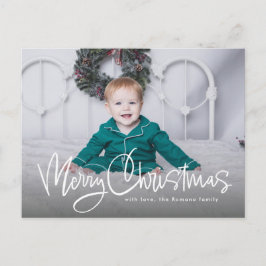 メリークリスマスおもしろいシンプルスクリプトの写真1枚 シーズンポストカード