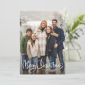 メリークリスマスおもしろいシンプルスクリプト赤2枚 シーズンカード (スタンド正面)