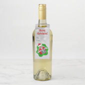 メリークリスマスおもしろいスケルトンオーナメントinサークル ボトルネックタグ (ボトル)