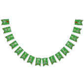 メリークリスマスおもしろいスケルトンレッドスターズグリーン バンティングフラッグ (全)