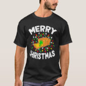 メリークリスマスおもしろいセーター食べ物好きバナナB Tシャツ (正面)