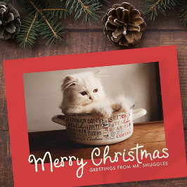 メリークリスマスおもしろいタイポグラフィ |写真 シーズンポストカード