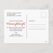 メリークリスマスおもしろいタイポグラフィ|写真 シーズンポストカード (裏面)