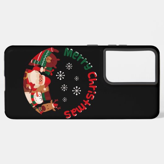 メリークリスマスおもしろいデザインクリスマス愛好家への贈り物 SAMSUNG GALAXYケース (左側面)