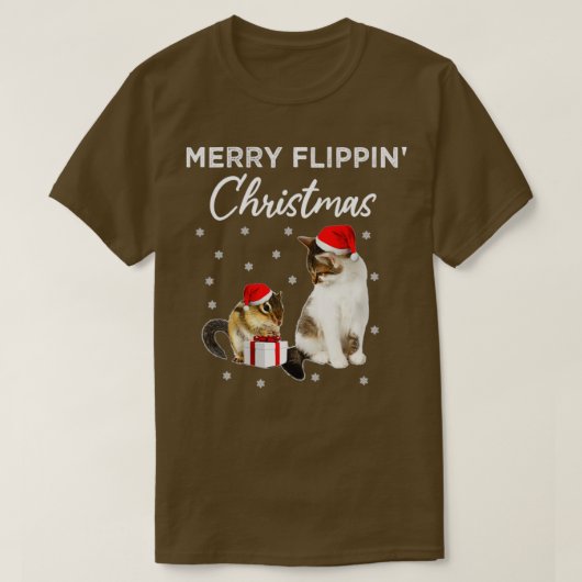 メリークリスマスおもしろいプレゼントTフリッピン Tシャツ (デザイン正面)