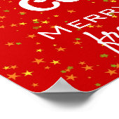 メリークリスマスおもしろいホリデーカクテル ポスター (角)