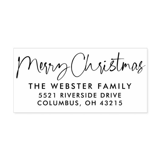 メリークリスマスおもしろいホリデー差出人住所 セルフインキングスタンプ (デザイン)