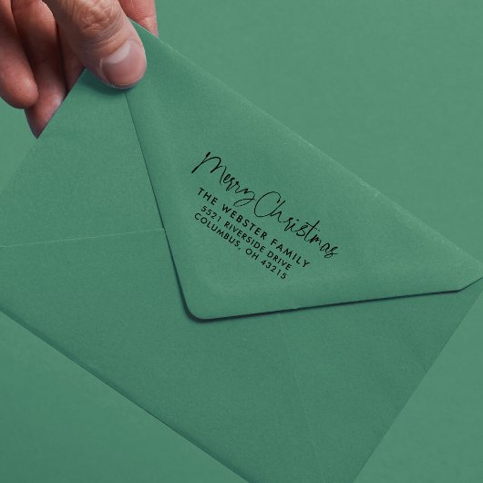 メリークリスマスおもしろいホリデー差出人住所 セルフインキングスタンプ