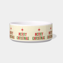 メリークリスマスおもしろいレトロレタリング赤と緑 ボウル