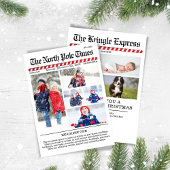 メリークリスマスおもしろい写真コラージュ新聞 シーズンカード