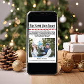 メリークリスマスおもしろい北極写真 シーズンカード