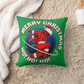 メリークリスマスおもしろい宇宙飛行士 クッション (ブランケット)