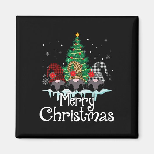 メリークリスマスおもしろい家族マッチングクリスマスニューイヤー マグネット (正面)