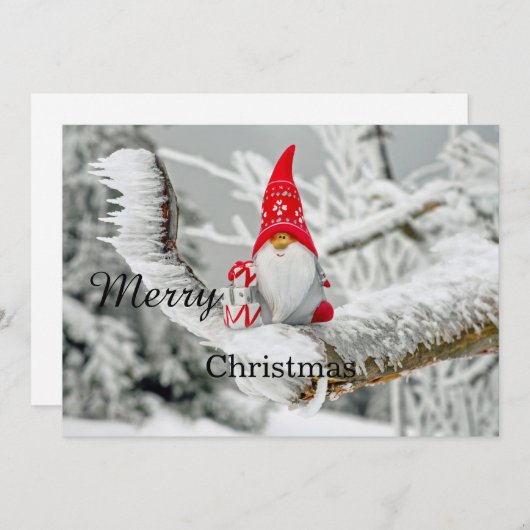 メリークリスマスおもしろい引用文ブラック文字 シーズンカード (正面/裏面)