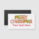 メリークリスマスおもしろい文字ワードカスタム文字カード (正面/裏面)