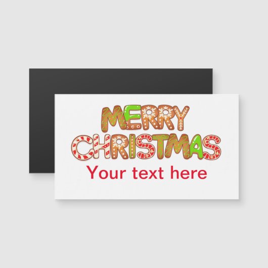 メリークリスマスおもしろい文字ワードカスタム文字カード (正面/裏面)