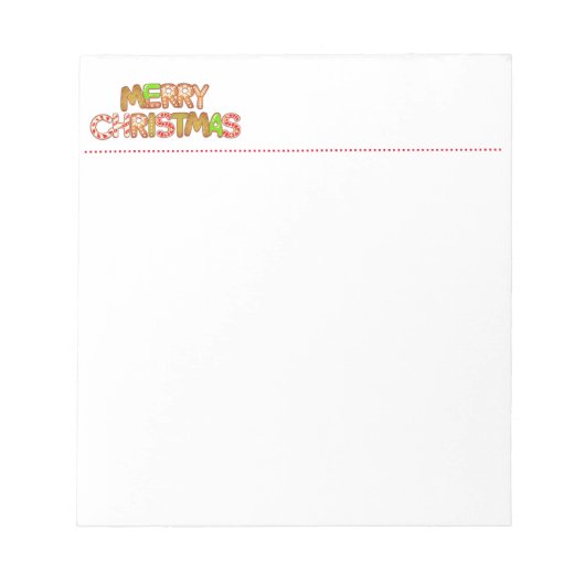 メリークリスマスおもしろい文字言葉ポストイットノート ノートパッド (正面)