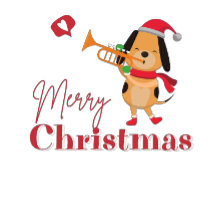 メリークリスマスおもしろい犬