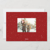 メリークリスマスおもしろい赤い家族写真 シーズンカード (裏面)