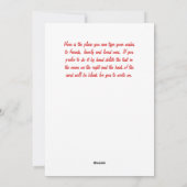 メリークリスマスおもしろい鹿名前をカスタムするの願い シーズンカード (裏面)