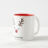 メリークリスマスおもしろい ツートーンマグカップ (正面右)