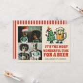 メリークリスマスおもしろいGroovy写真クリスマス カード (正面/裏面インサイチュ)