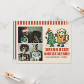 メリークリスマスおもしろいGroovy写真クリスマス カード (正面/裏面インサイチュ)