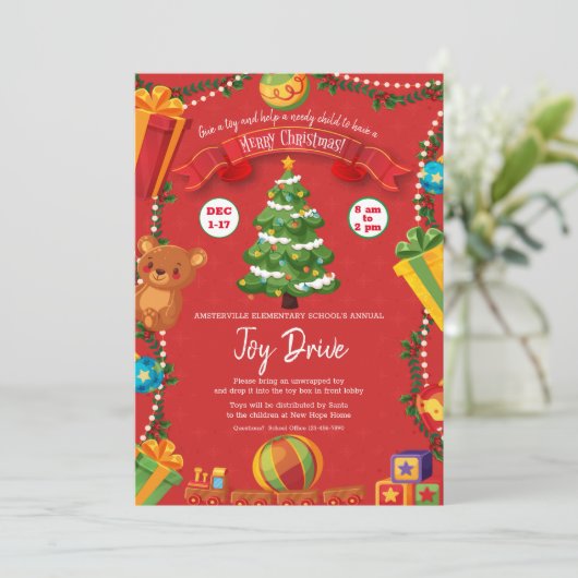 メリークリスマスおもちゃのドライブアナウンス 案内状 (スタンド正面)