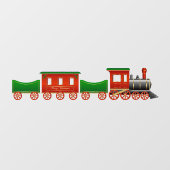 メリークリスマスおもちゃの列車セット ウィンドウサイン (シート)